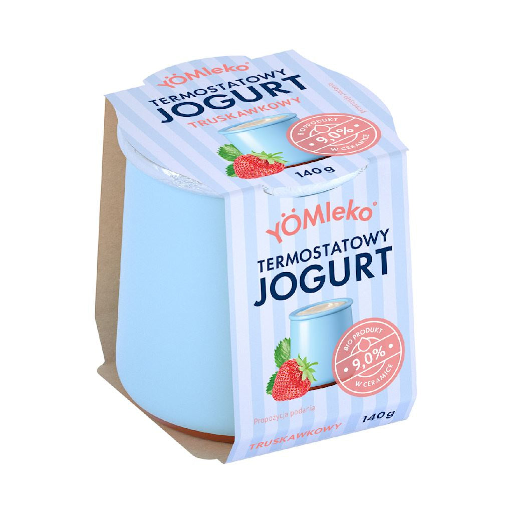 Jogurt Termostatowy Truskawkowy 9 % BIO (3 szt x 140 g)